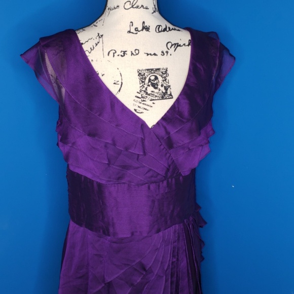 EUC Adrianna Papell Occasions Purple Formal Gown - Picture 5 of 8